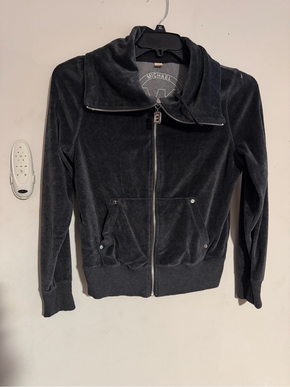 MICHAEL Michael Kors Track Jacket Y2K Athleisure Gray Pockets-Zipper- M Women’s